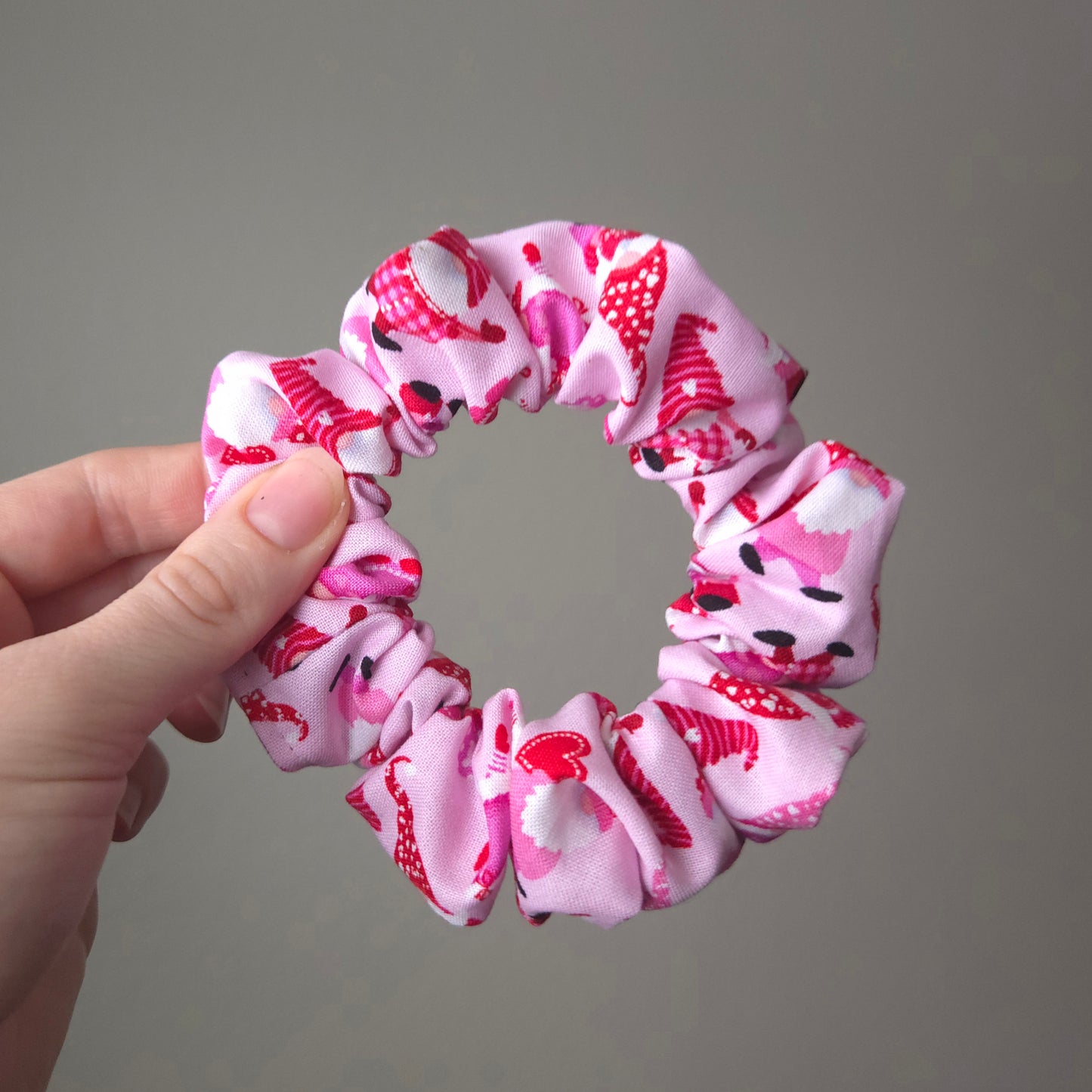 Pink Gnomes Scrunchie