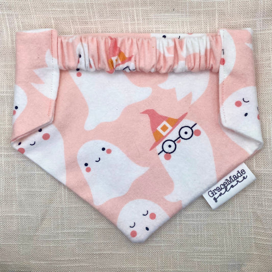 Pink Ghosts Flannel Bandana