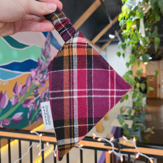 Purple Plaid Bandana