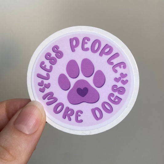 Less People…More Dogs Sticker